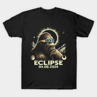 Bigfoot Total Solar Eclipse Sasquatch Eclipse Glasses 8 Gift For Men Women T-Shirt